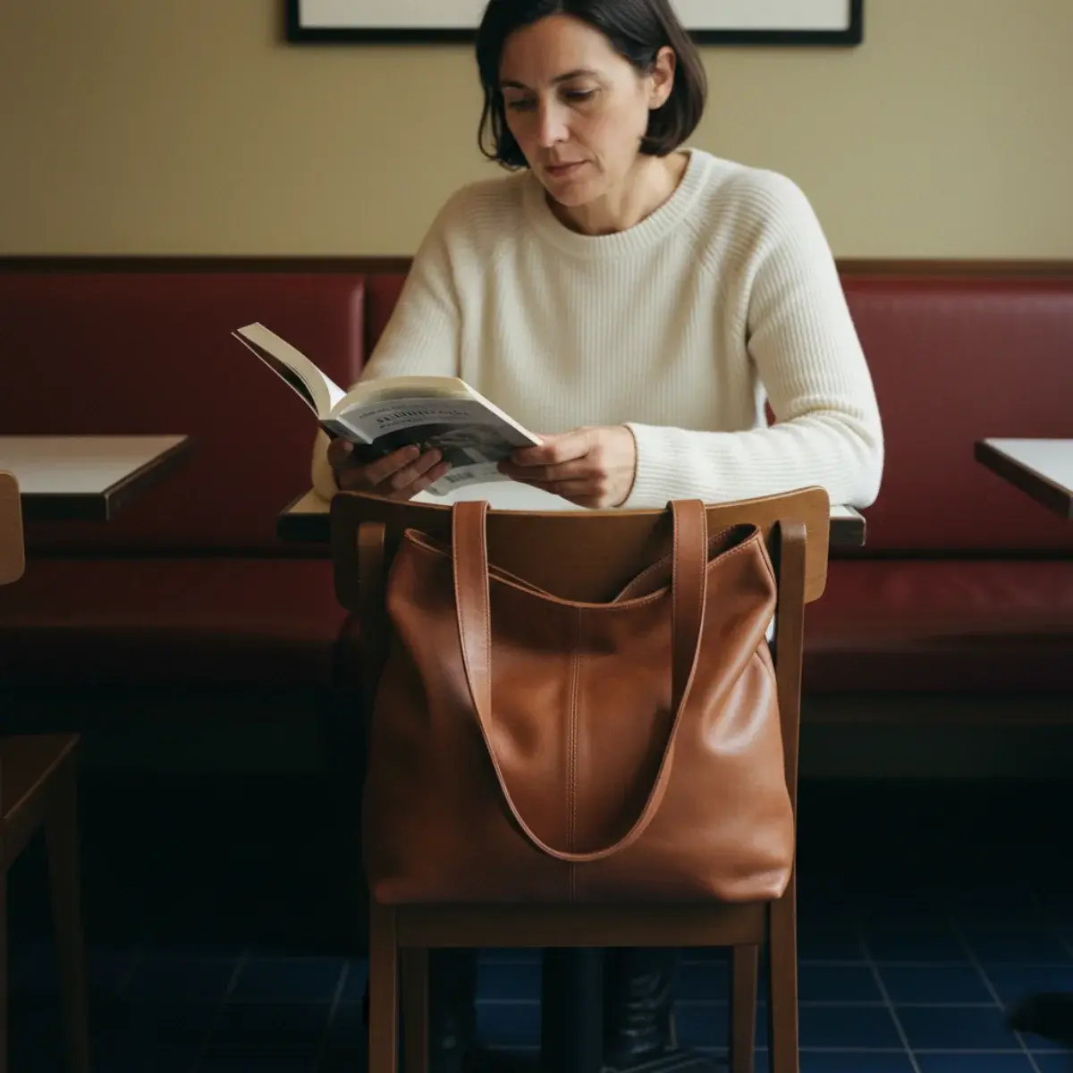 The main bag types: tote, shoulder bag, top-handle, crossbody, clutch, and hobo, each labelled by role