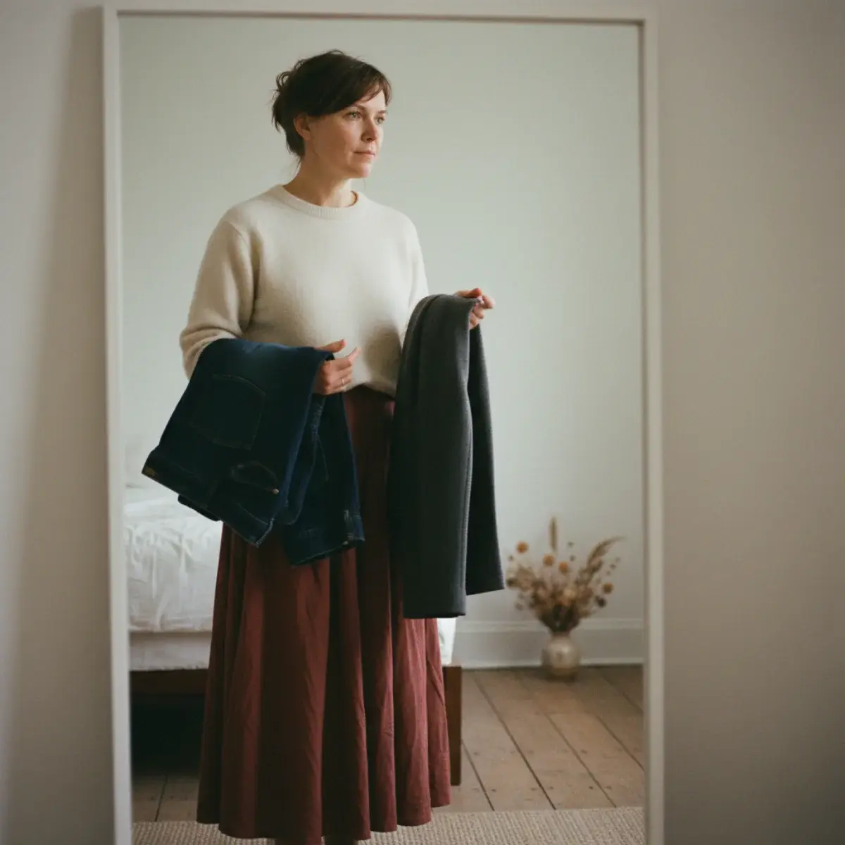 The four capsule principles: a coordinating palette, versatility, good fit, and quality fabric