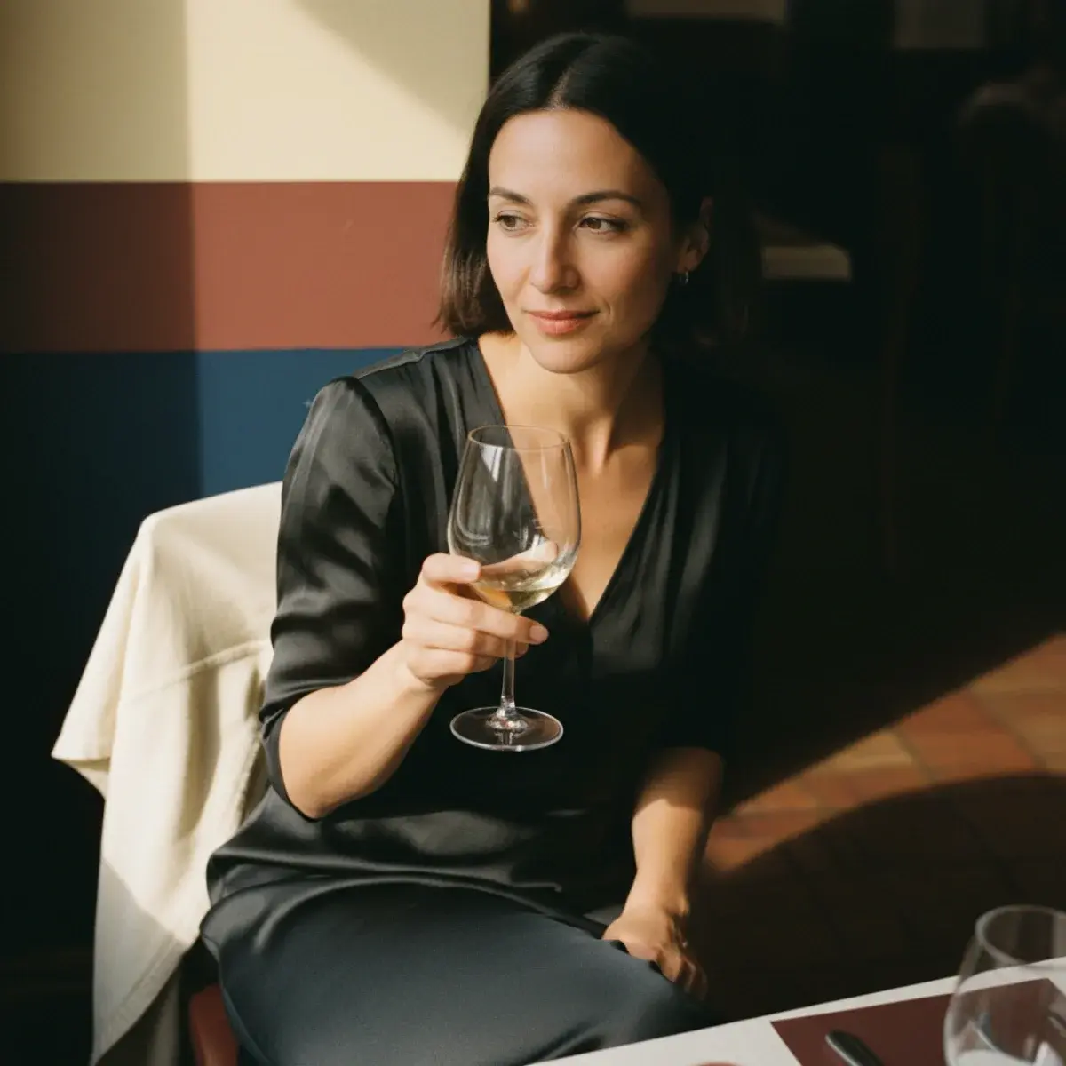 A re-wearable cocktail wardrobe: black dress, silk top, satin midi skirt, two heel options, and a clutch