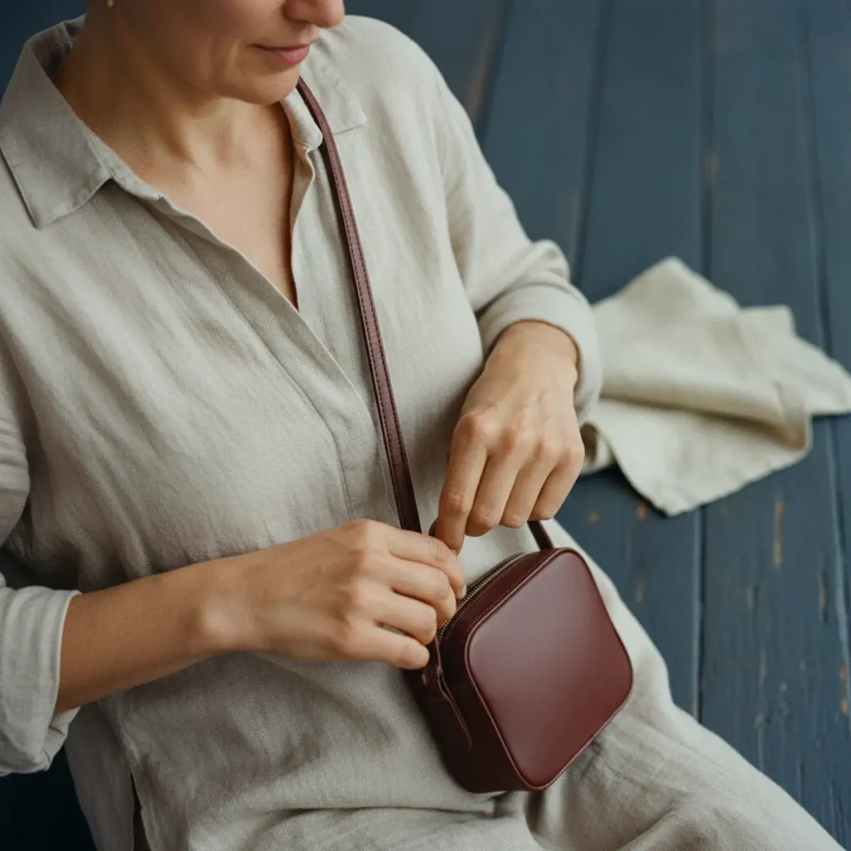 Crossbody strap length: the bag at the waist reading polished, at the hip reading casual, too low reading sloppy