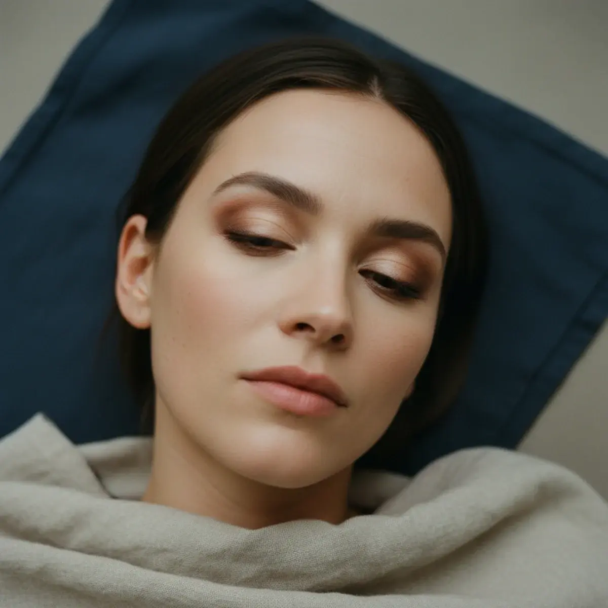 The building blocks of eye makeup: lid shade, crease shade, liner, mascara, and optional shimmer, labelled