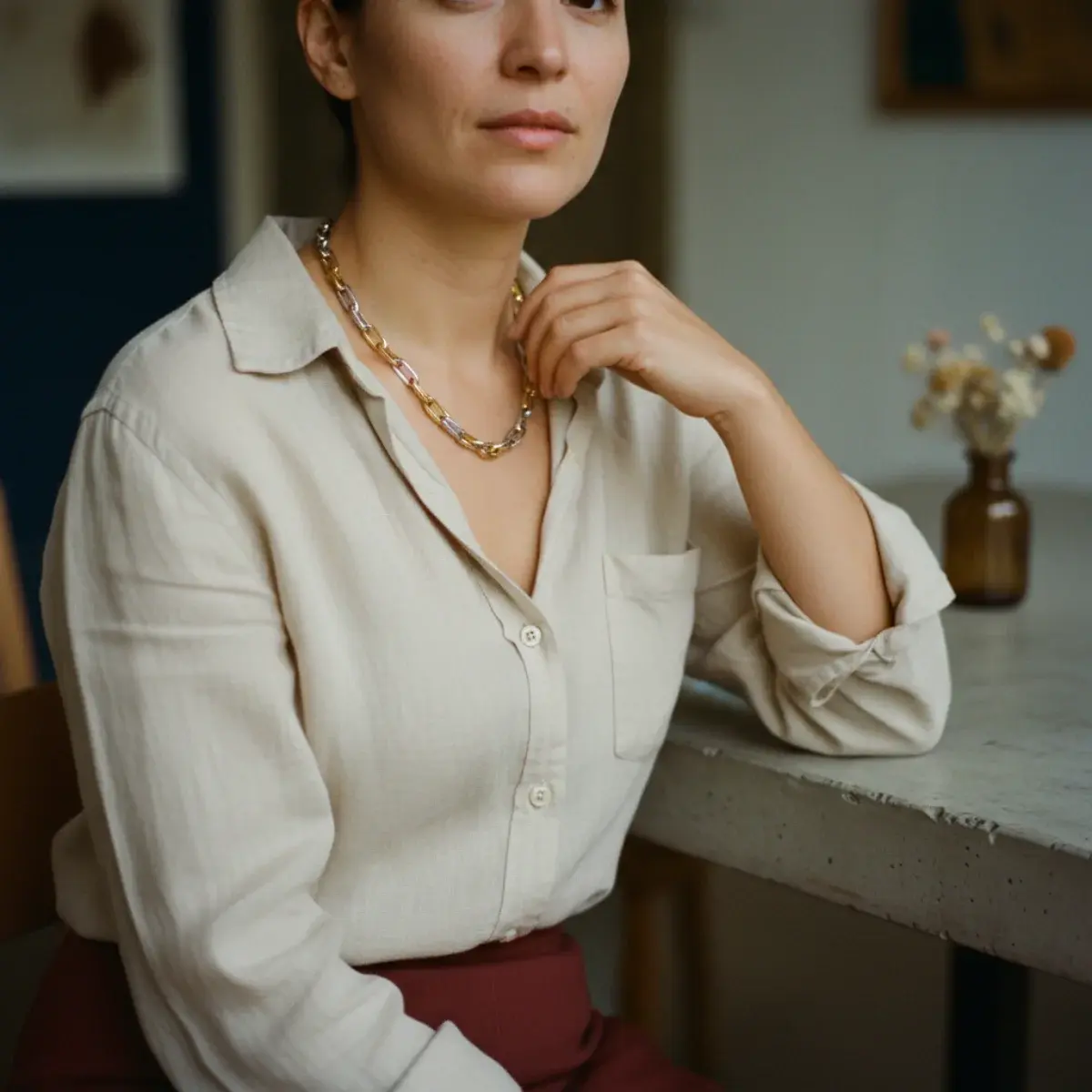 Warm undertone jewellery: gold, rose gold, and warm gemstones like citrine making warm skin glow