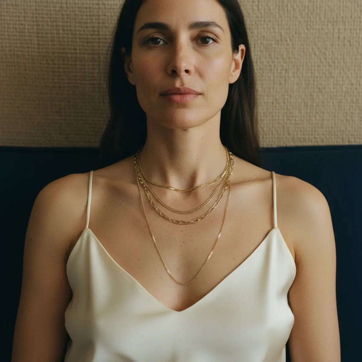 Layered necklace length combinations: a three-length choker-mid-pendant set and a simpler two-length pairing