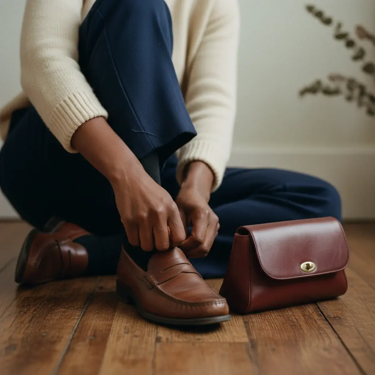 The rule of three: a flat two-piece outfit transformed by adding a third element like a blazer or scarf