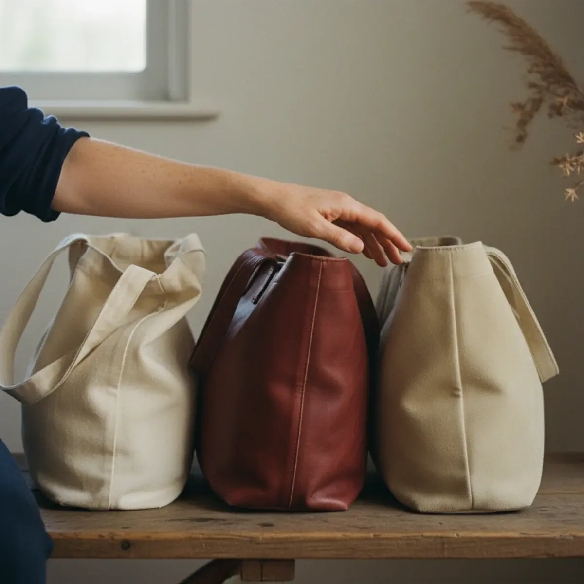 Choosing a tote: structured leather versus canvas, sizes for work and everyday, neutral versus statement colours