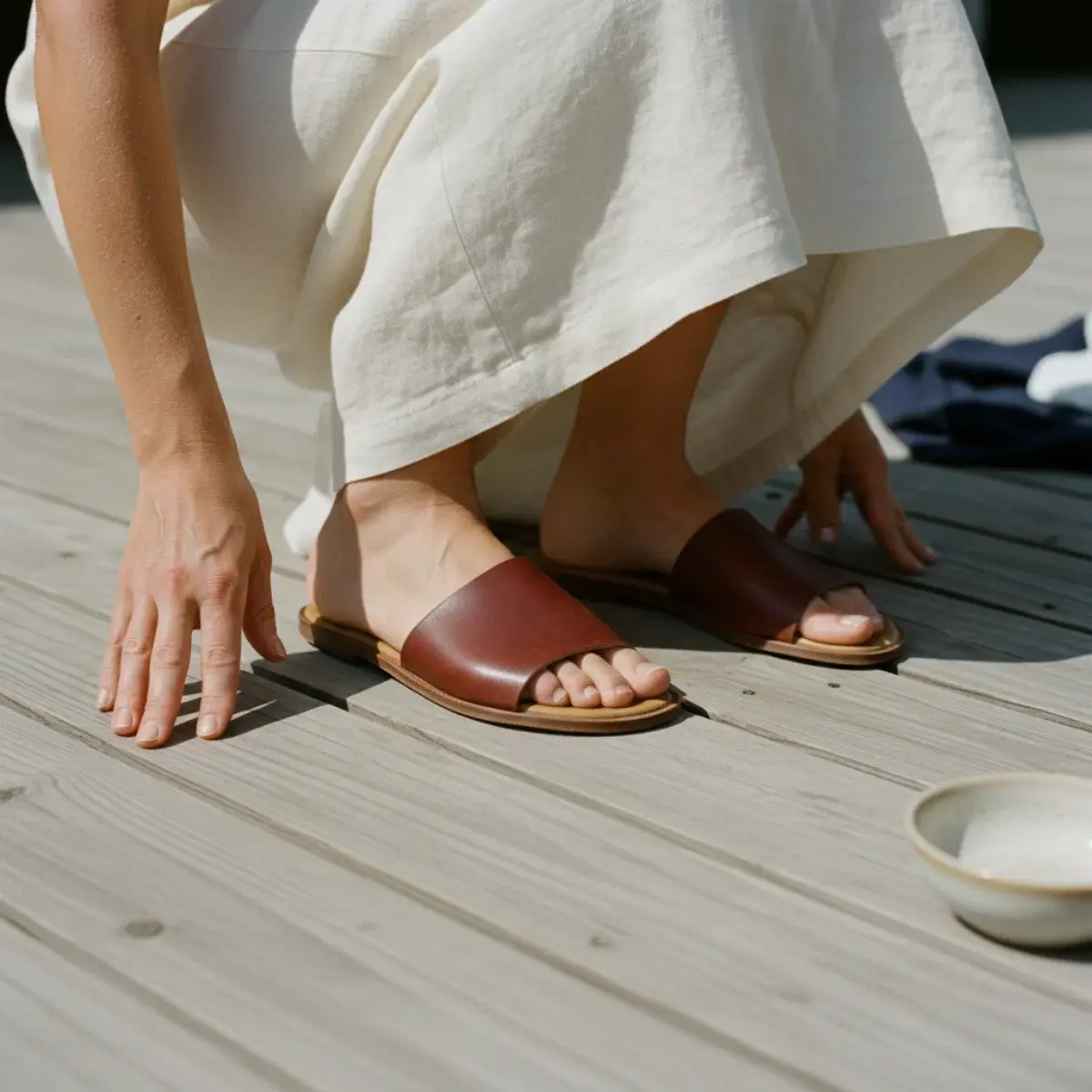 Trousers and skirts with shoes: wide-leg trousers with a heel, a midi skirt with knee boots, tailored trousers with loafers