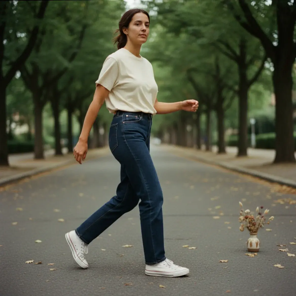 Sneakers with dresses: white sneakers with a slip dress, with a midi, with a shirt dress and a blazer