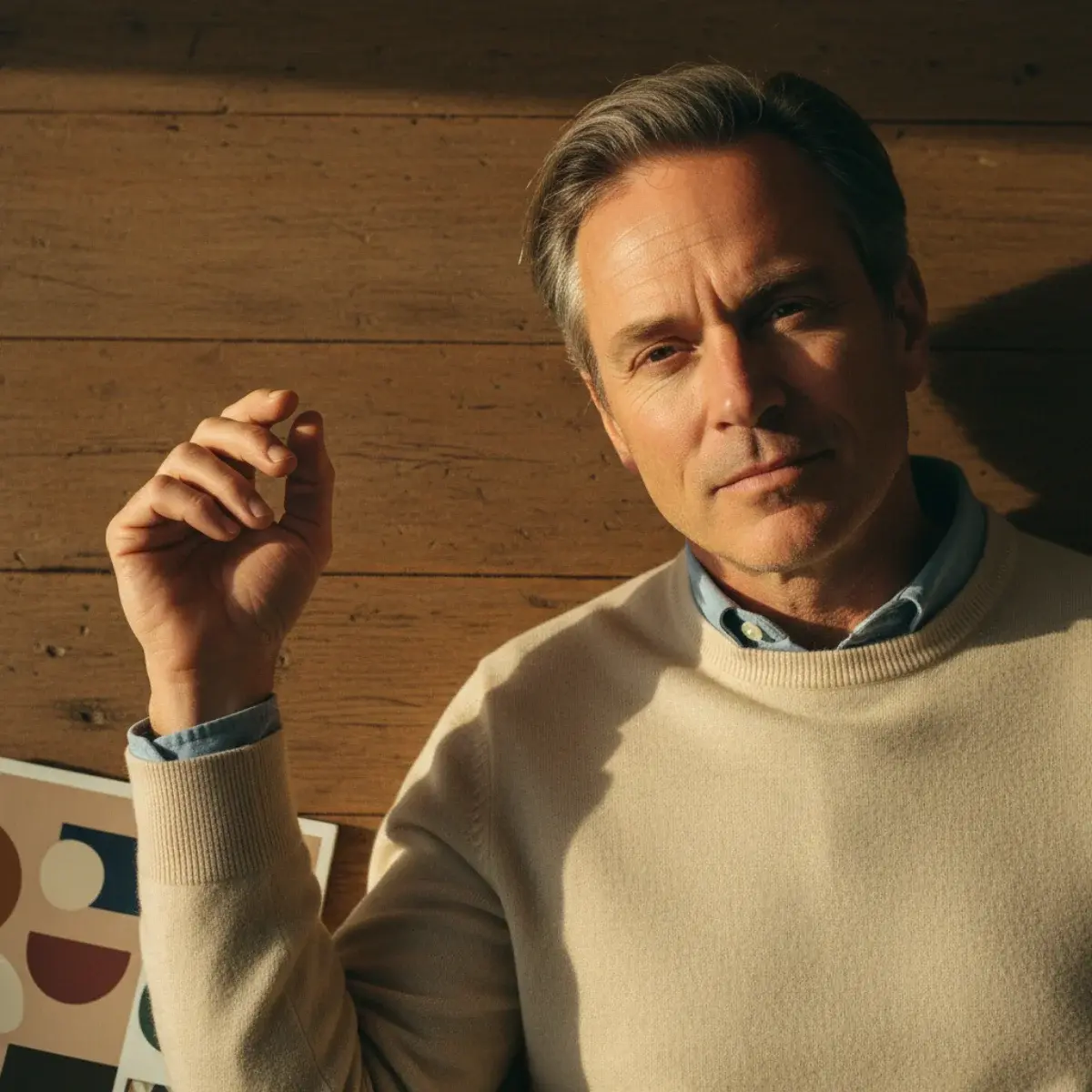 The fine-knit and trouser