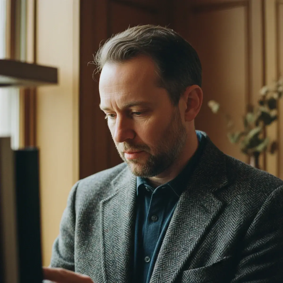 The turtleneck and sport coat