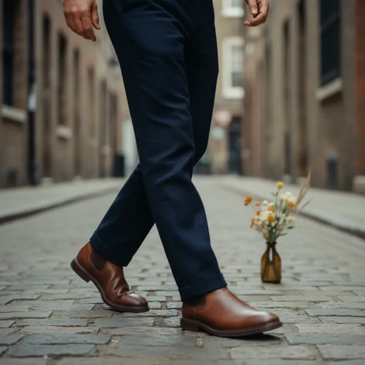 The brown leather penny loafer