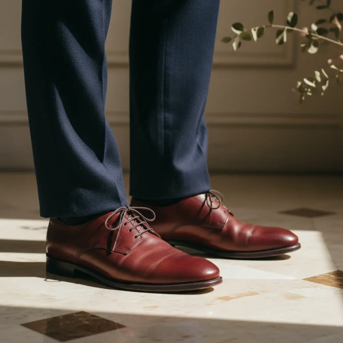 The fine-knit and trouser — smart casual