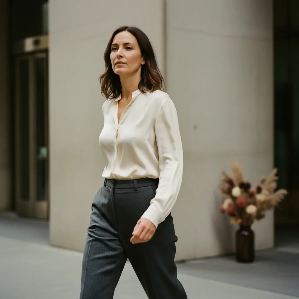 Key smart casual pieces: dark jeans, tailored trousers, a blazer, fine knits, a midi dress, loafers, and clean trainers