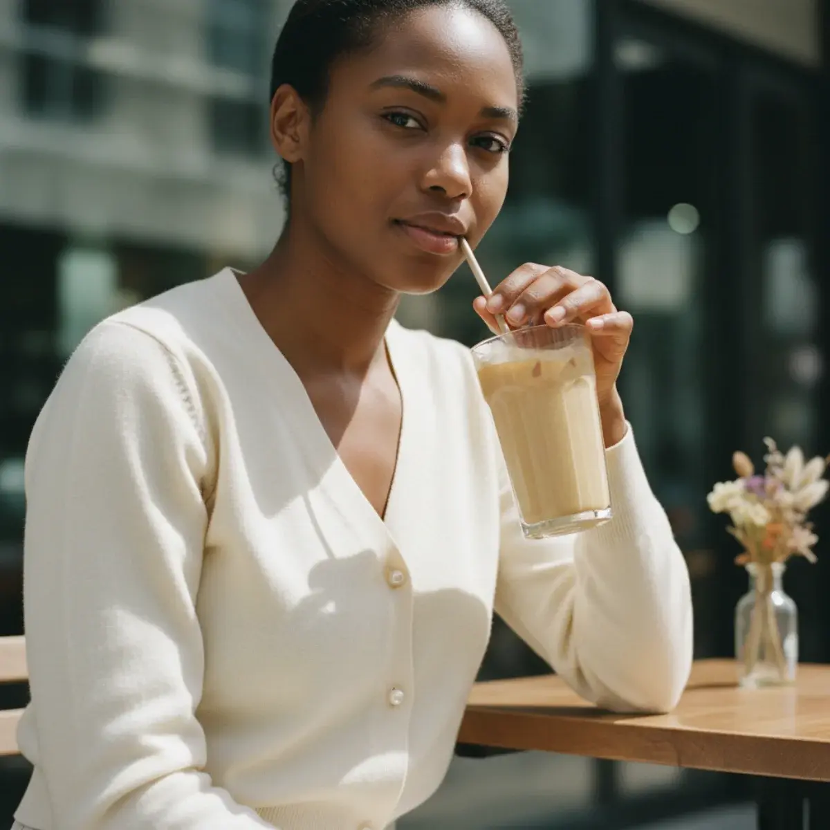 The all-cream spring outfit