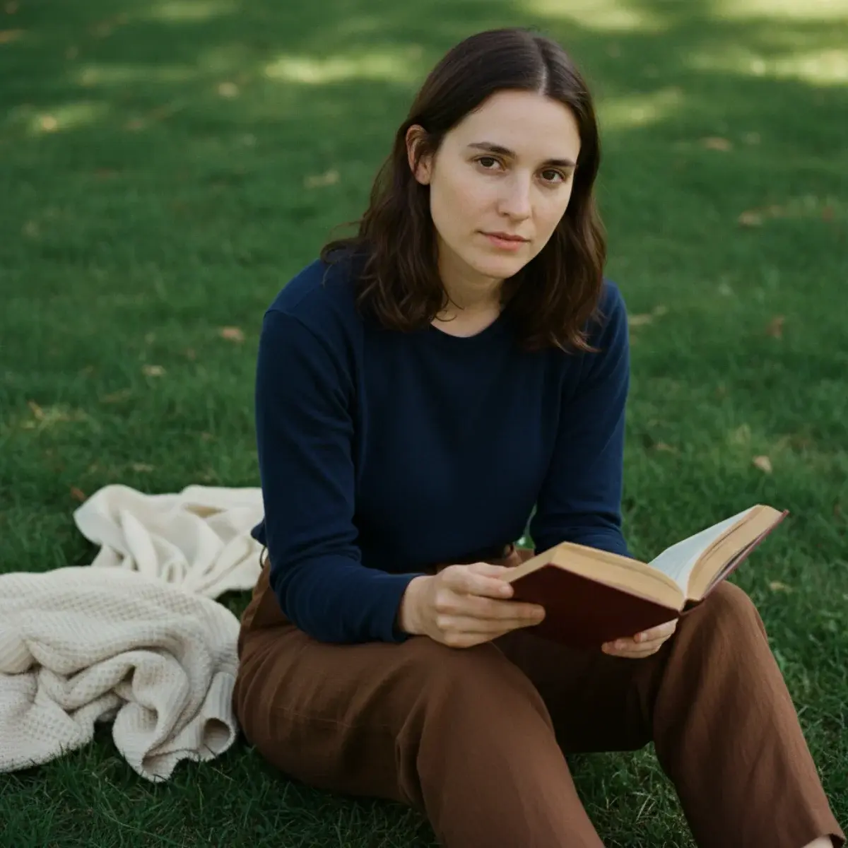 The cropped jacket and wide-leg trouser