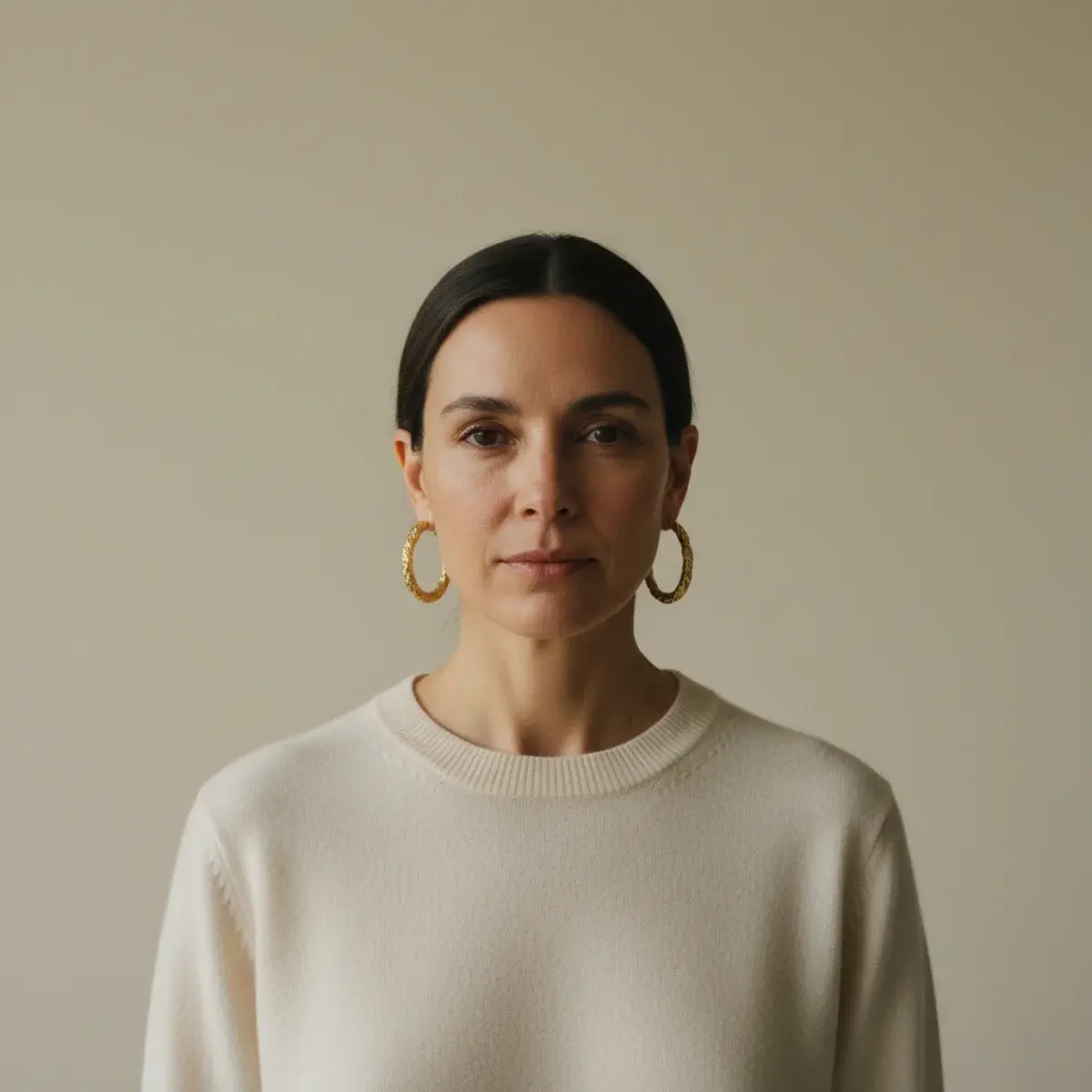 Grid of statement earring looks: sculptural earrings with a tee, drop earrings with an LBD, crystal earrings with a cocktail dress
