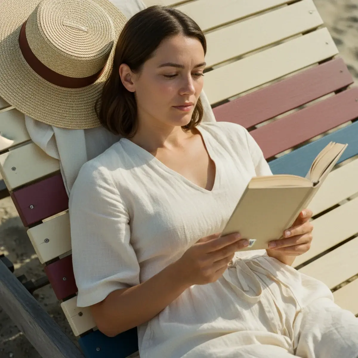 The oversized linen shirt and bike shorts