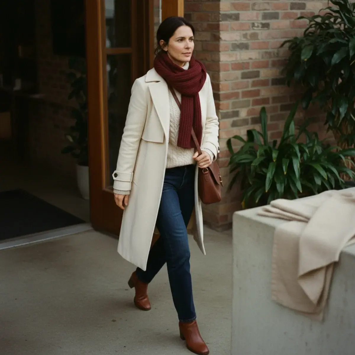 Fall outfits by occasion: office layers, casual jeans and knit, and a dressy autumn midi with a coat and heeled boots