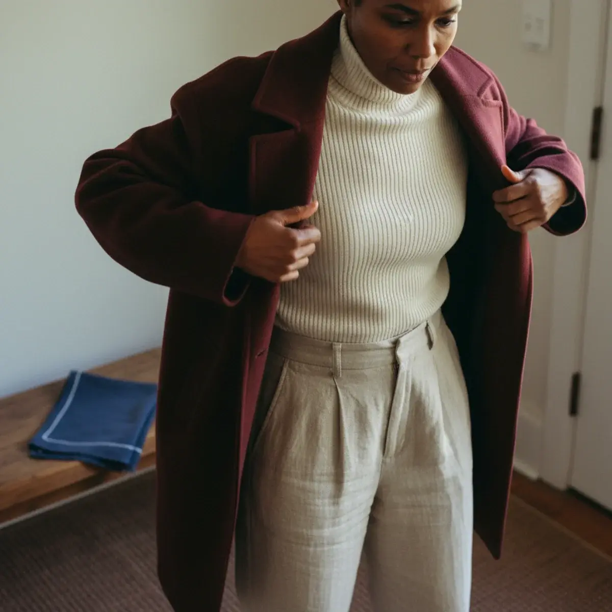 The cream-on-cream winter outfit