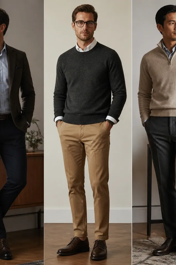 Simple Fall Office Outfits for Men
