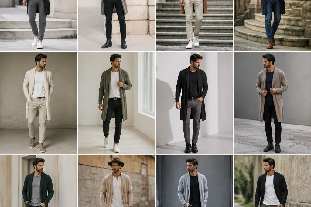 12 Long Cardigan Outfits for Men - Creative Looks