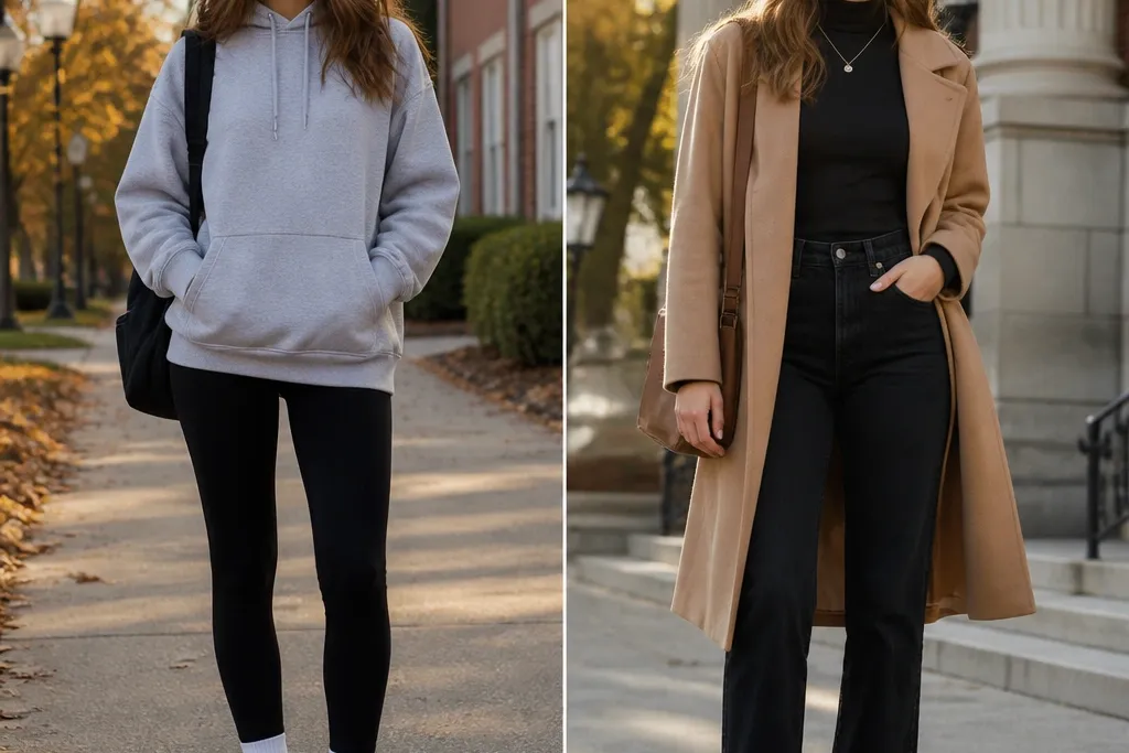 Fall College Outfits Before and After