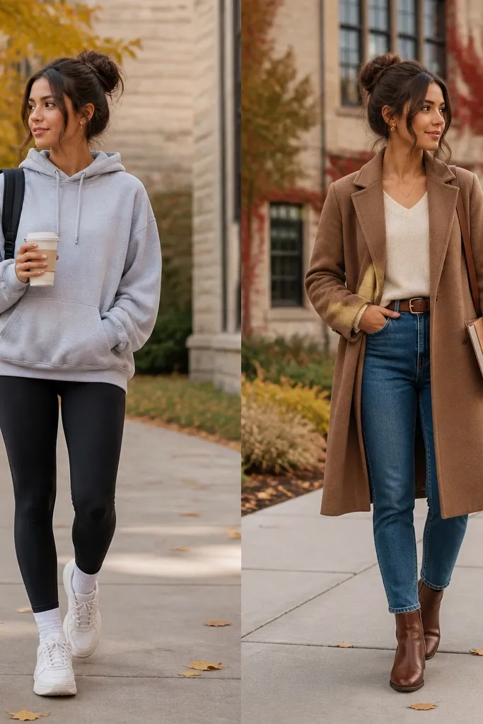 Fall College Outfits Before and After