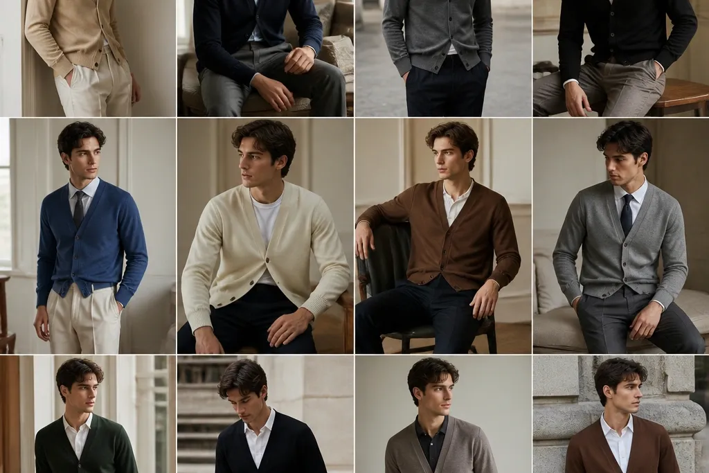 12 V-Neck Cardigan Outfits for Men - Classy Ideas