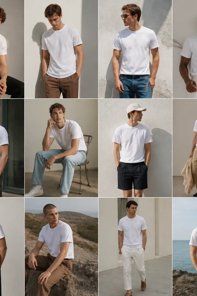 12 budget white t-shirt outfits for men
