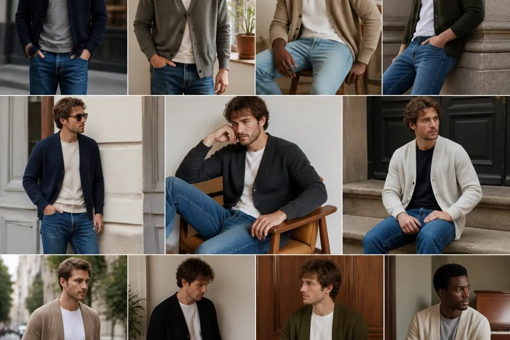 11 Cardigan and Jeans Outfits for Men - Casual Ideas