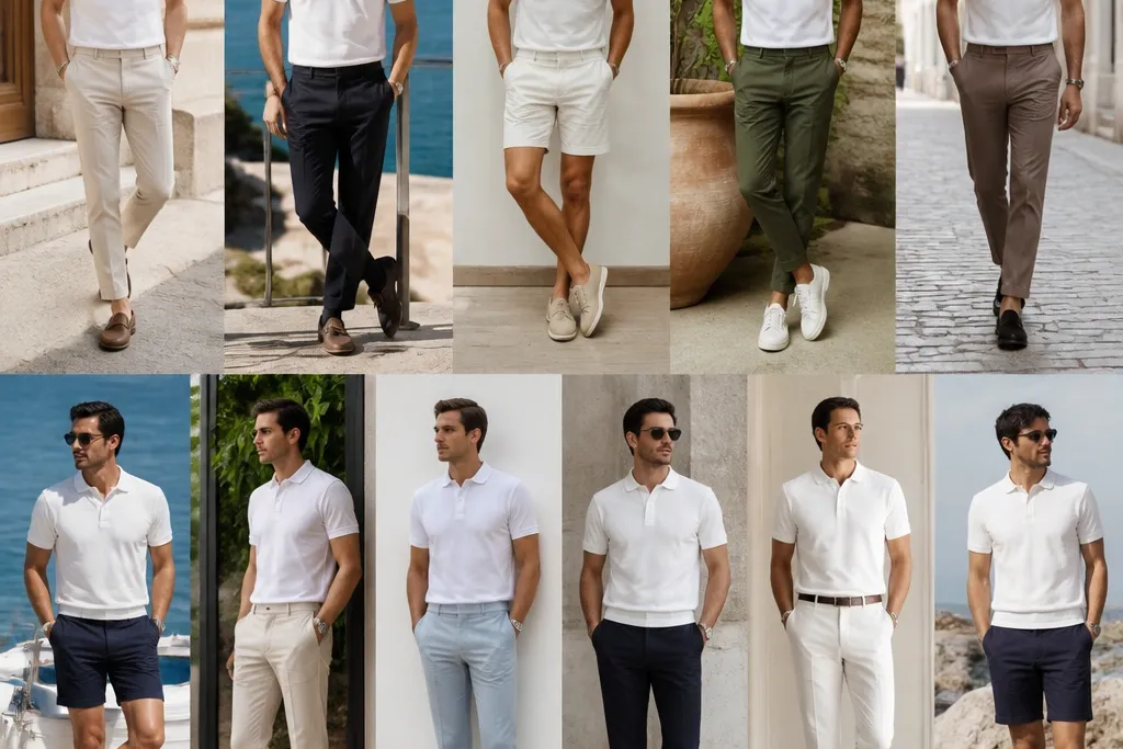 12 white polo shirt outfits for men you can copy