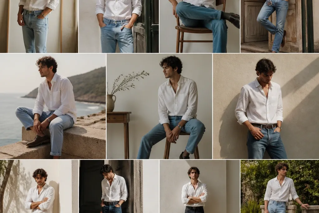 11 aesthetic white shirt and jeans outfits for men