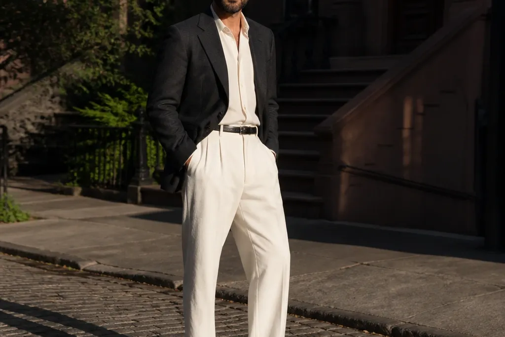 Baggy White Pants Outfits for Men