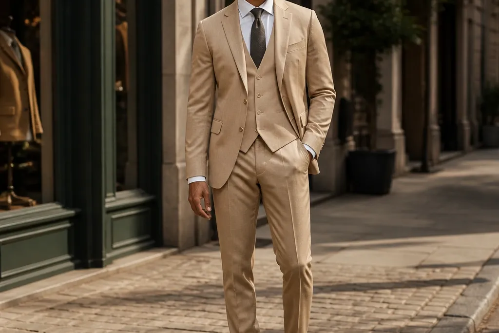 15 Beige Three-Piece Suits for Men