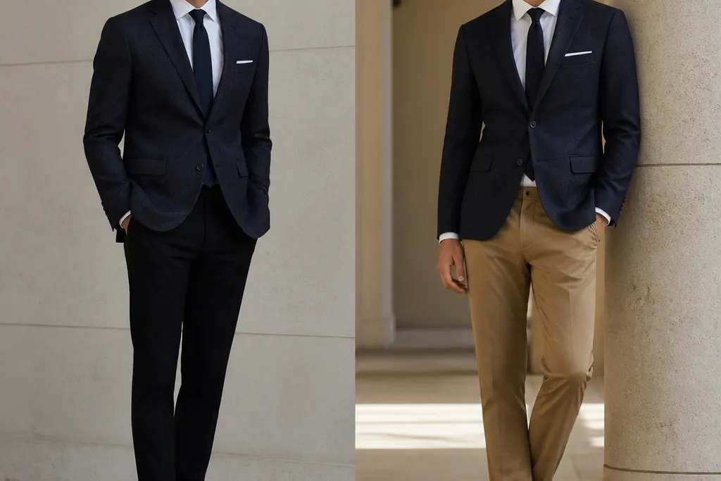 Black pant vs chinos for formal dresses for men