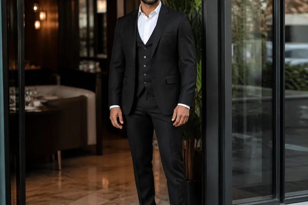20 Black Three-Piece Suits for Men