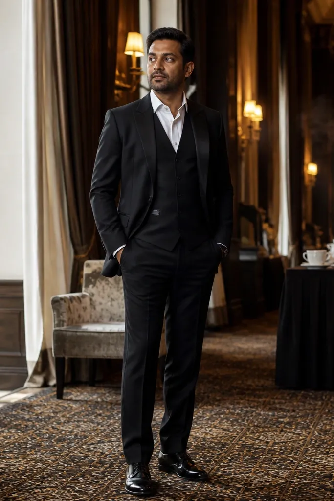 20 Black Three-Piece Suits for Men