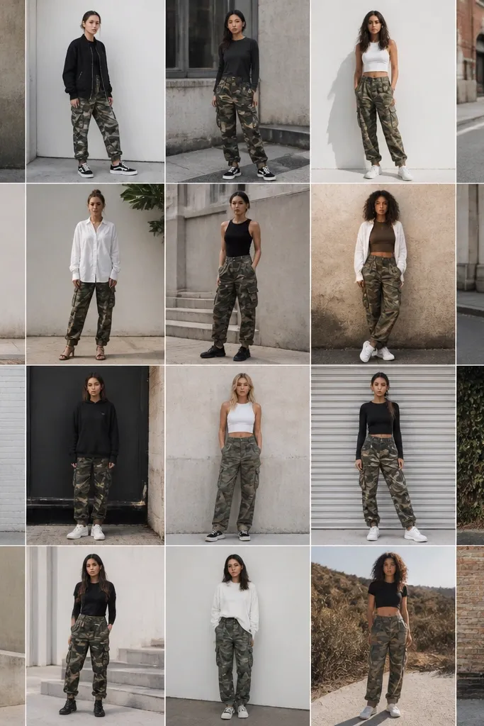 20 Camouflage Cargo Pants Looks