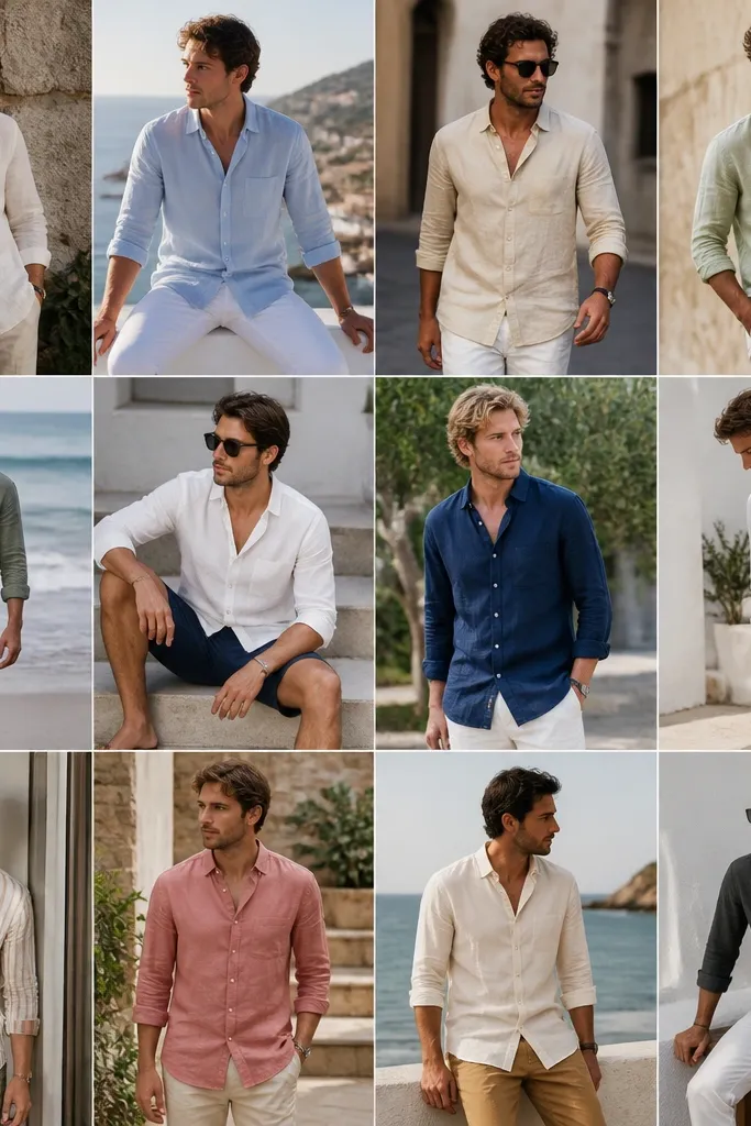 12 Casual Summer Linen Shirt Outfits for Men