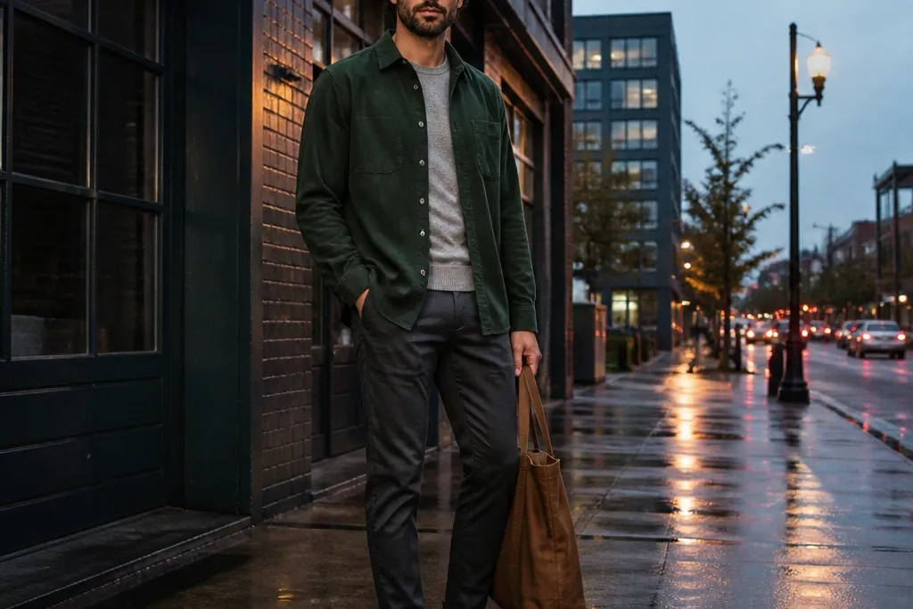 Streetwear flannel outfits for men capsule wardrobe