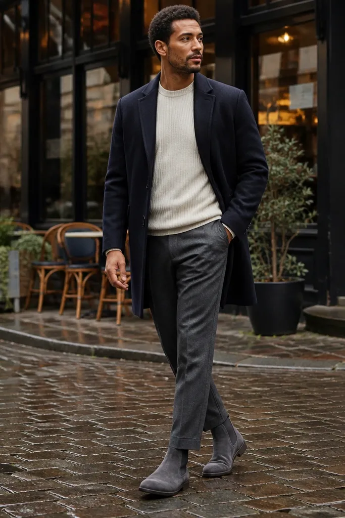 Grey Chelsea Boots Outfits for Men