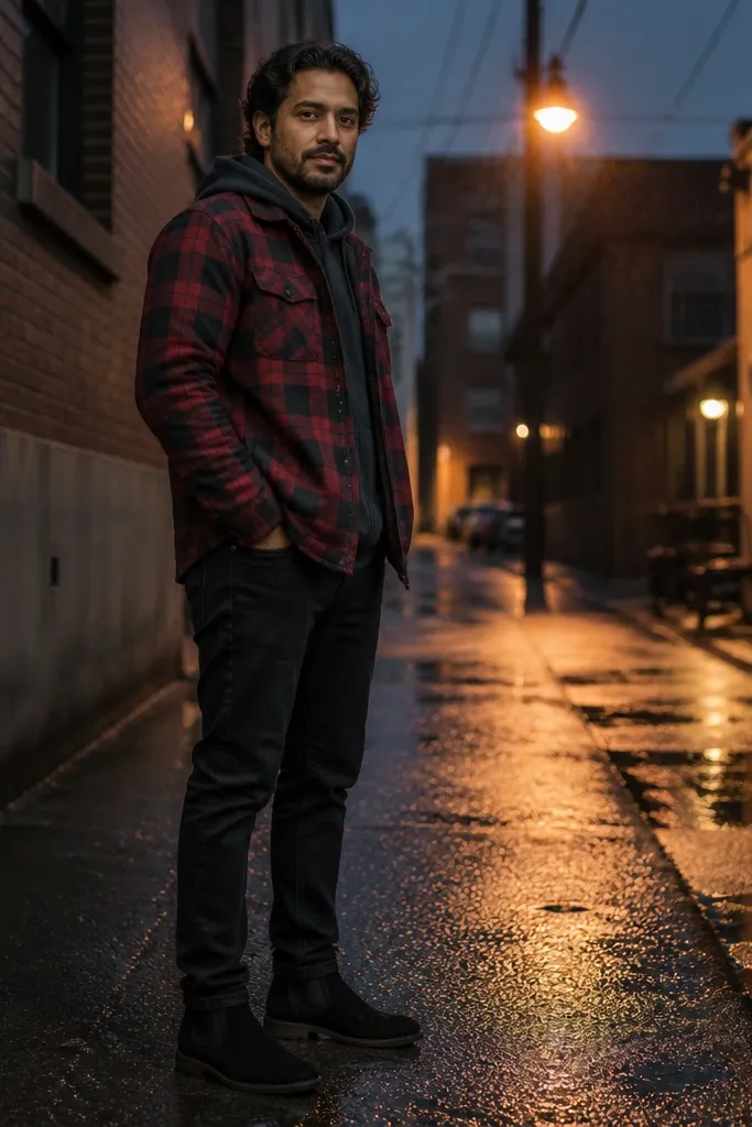 Hoodie and flannel outfits for men cozy