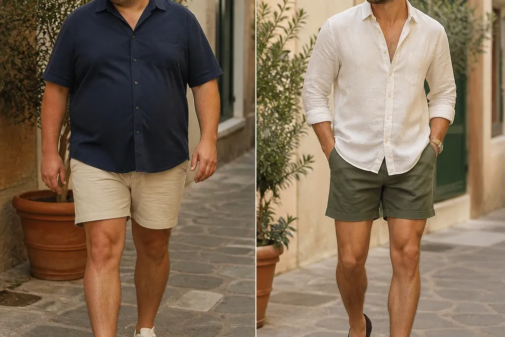 European summer fits for men before and after transformation