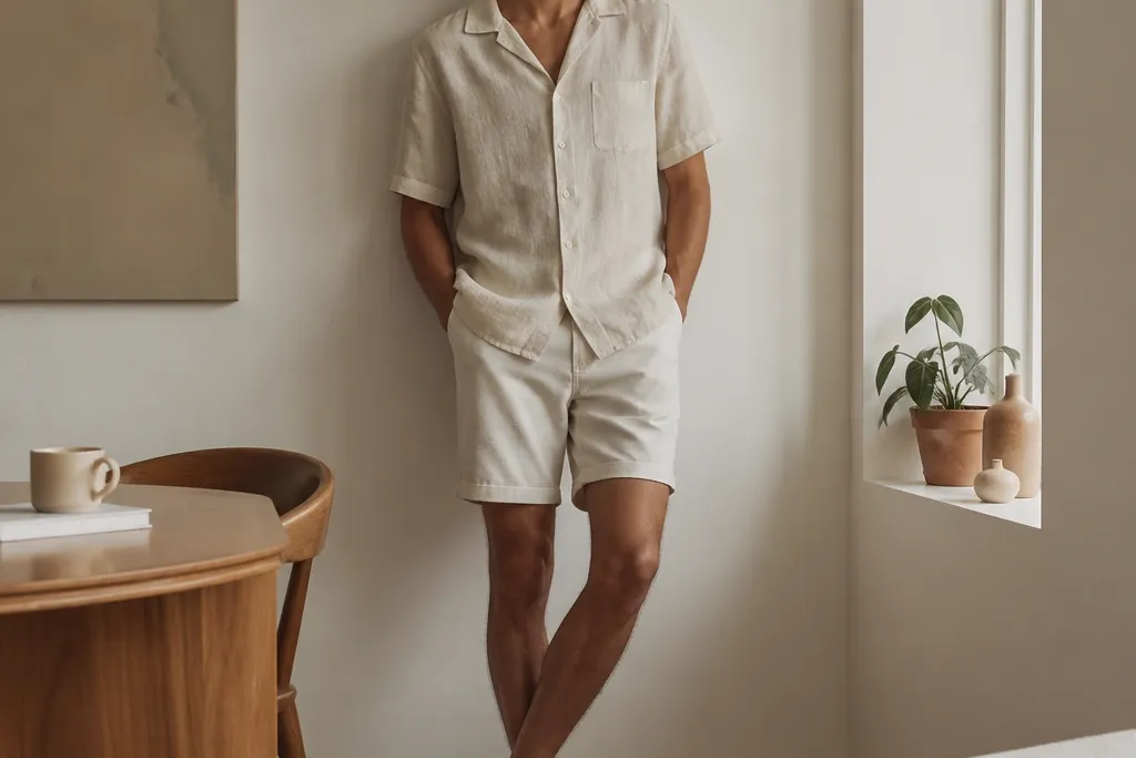 Casual summer fits for men in small spaces