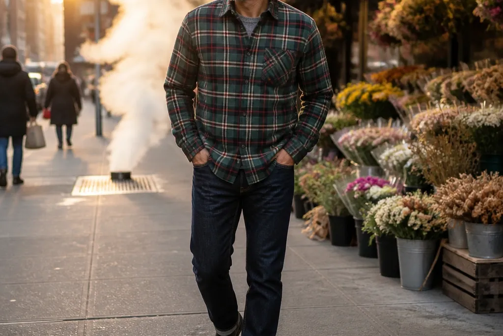 Vintage flannel outfits for men modern