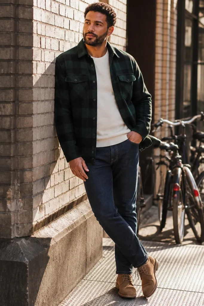 Vintage flannel outfits for men modern