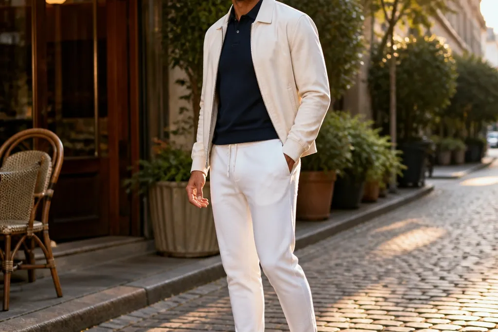 White Jogging Pants Men Outfits