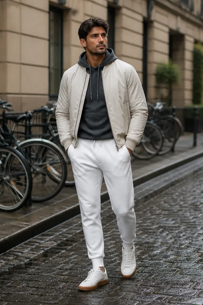 White Jogging Pants Men Outfits