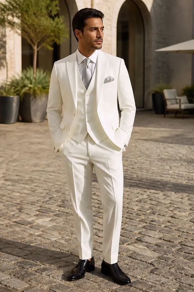 20 White Three-Piece Suits for Men